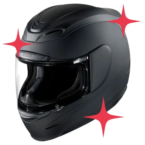 A freshly cleaned black helmet after a helmet cleaning service